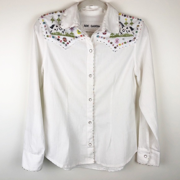 Merry Elizabeth Foss Tops - MARY ELIZABETH FOSS | Aide Garcia Beaded Top A04